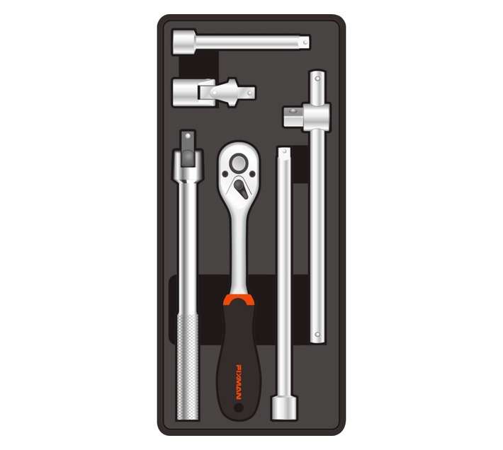 Fixman 6 Piece Socket and Ratchet Set