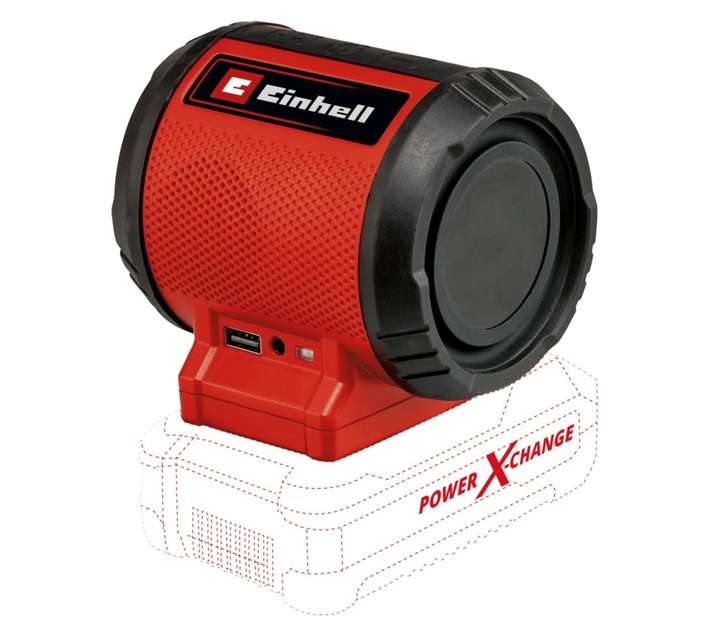 Einhell TC-SR 18 Li BT Cordless Bluetooth Speaker - Red/Black