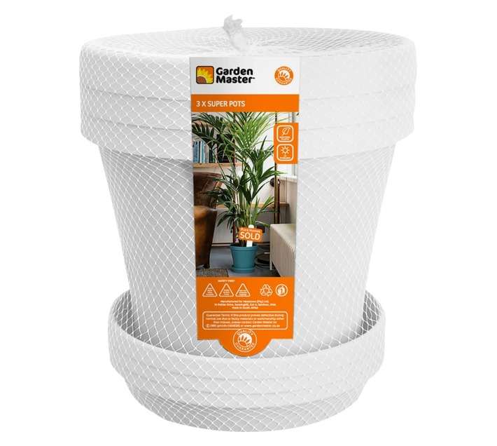Garden Master 3 Piece Porcelain Super Pot Set (275 x 275 x 295mm)