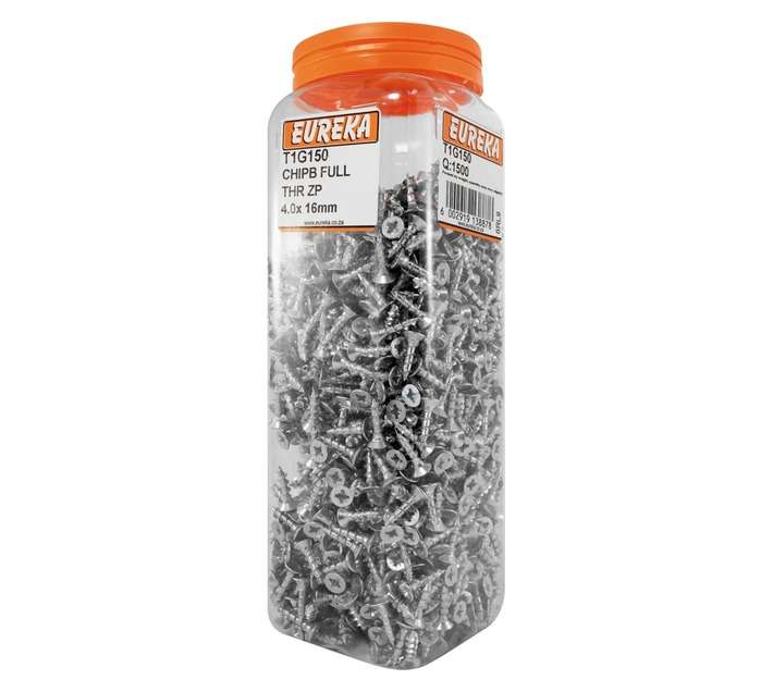 Eureka 4 x 16mm Chipboard Full Thread Zp (Q1500)