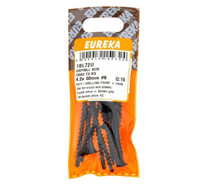 Eureka 15 x Coarse Thread Drywall Screws (4.2 x 50mm)