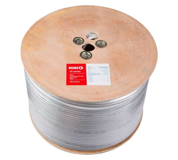 Ellies Electronics RG6U Coaxial Cable - White (Price Per Meter)