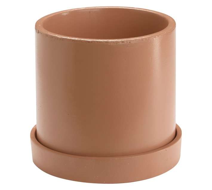 Good Roots Rachel Concrete Pot and Saucer - Sienna (200 x 200mm)