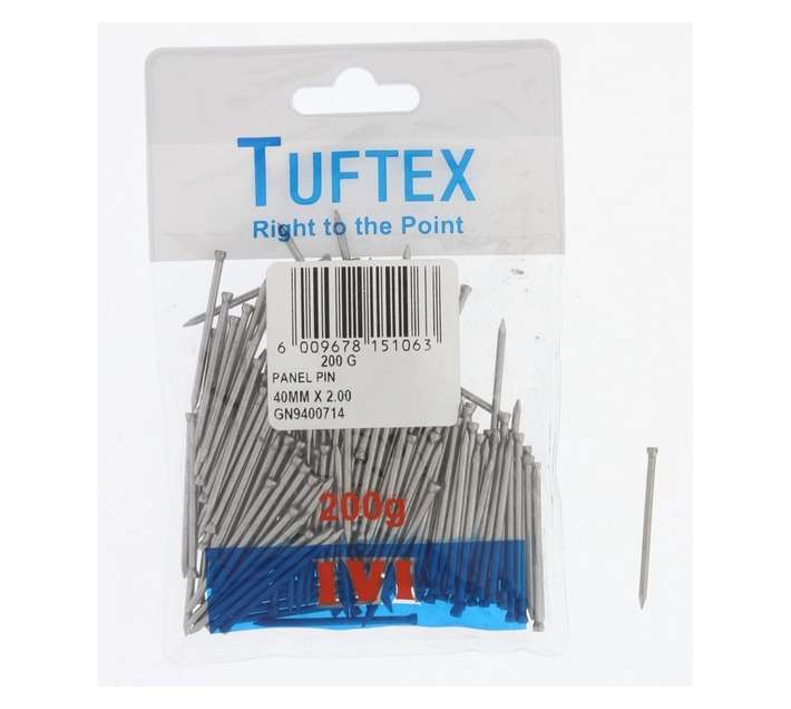 Tuftex 25 x Panel Pins (40 x 2mm)