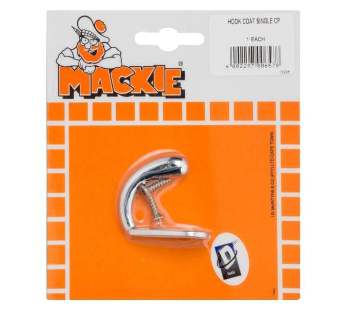 Mackie Coat Hook Single - Chrome Plated
