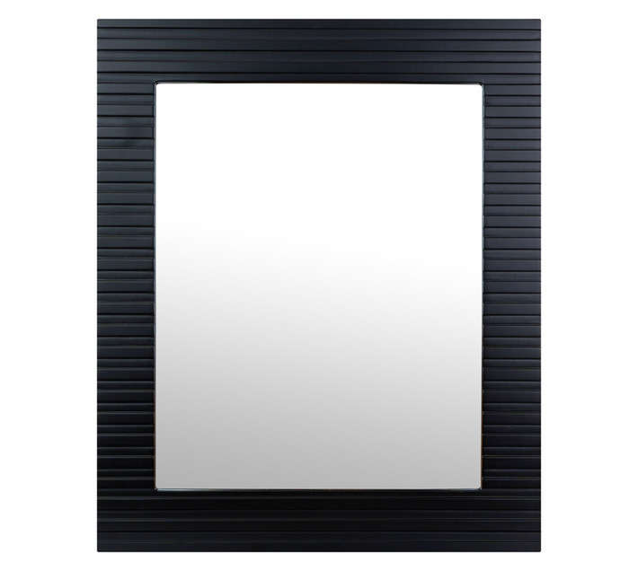 Valley Framed Door Mirror Cabinet - Black