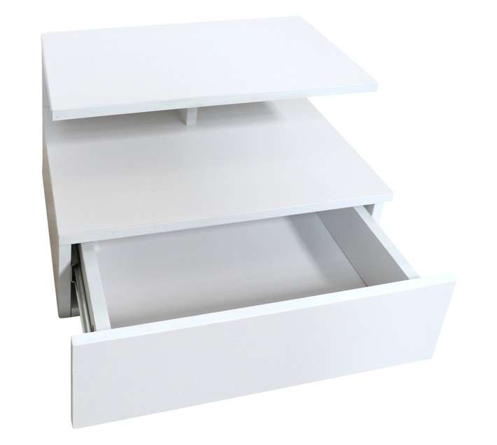 Home and Kitchen Floating Bedside Drawer - White