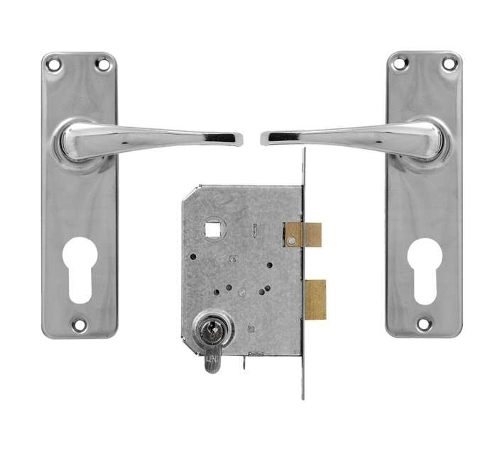 Yale Lockset Euro Cylinder (Chrome / Zinc)