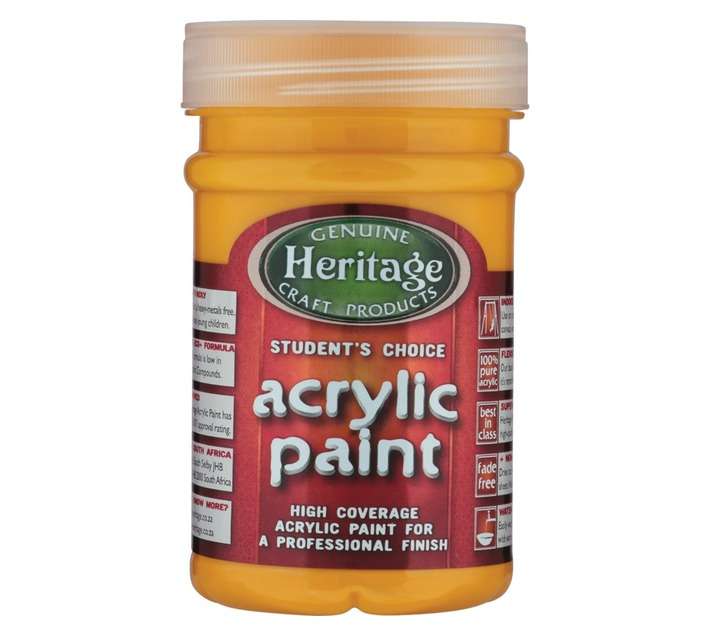 Students Choice Acrylic Paint - Sunset Yellow (250ml)