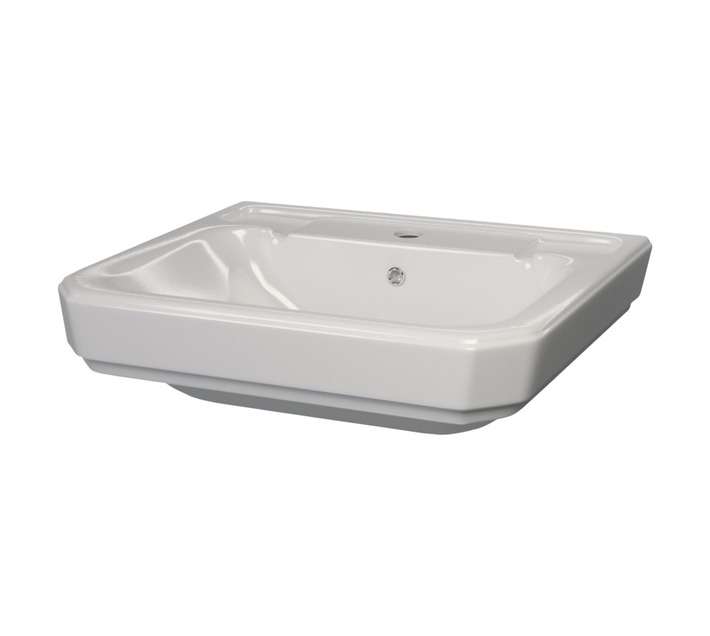 Lecico Hamilton 1 Tap Hole Pedestal Basin - White (623 x 477 x 210mm)