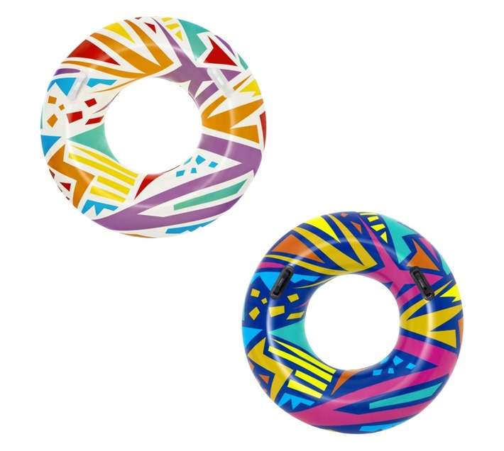 Bestway Geometric Swim Ring Pool Inflatable - Multicoloured (1070mm)