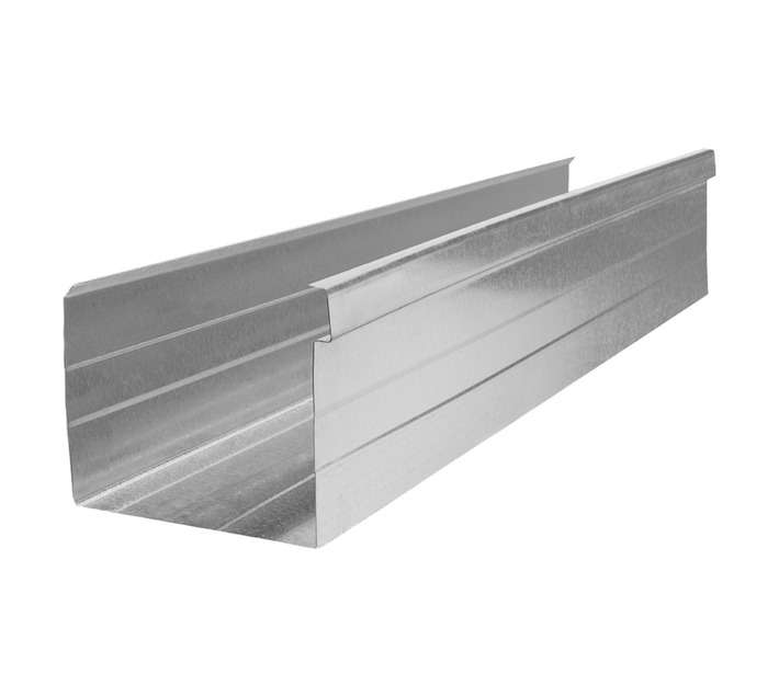 Heunis Steel Square Gutter (100 x 75mm x 3.6m) - Silver