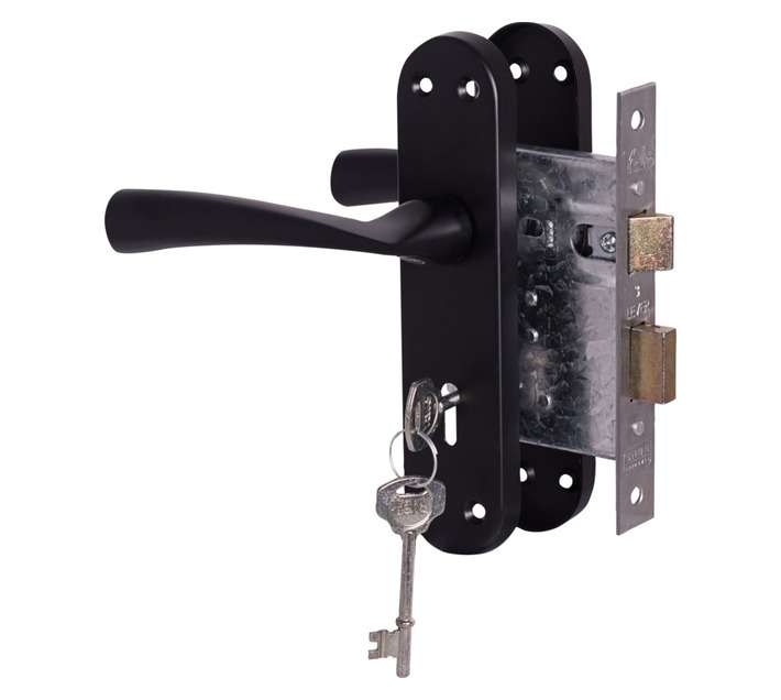 Yale Dritta 3 Lever Door Lock Set - Black