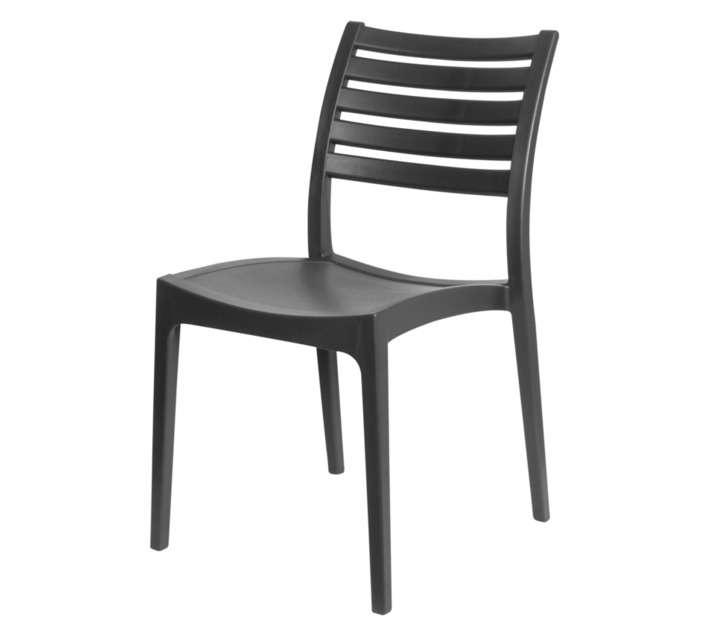 GSI Sienna Chair Solid Seat Slate Back - Charcoal