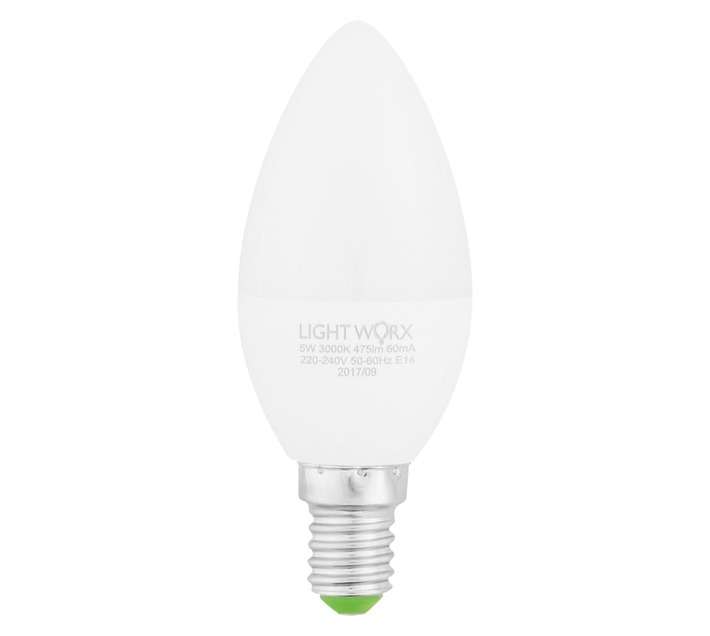 Lightworx LED Candle 5w E14 - Warm White