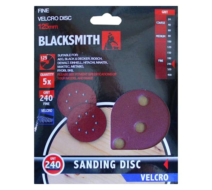 Blacksmith Random Orbit Sand Disc 240 Grit (125mm)