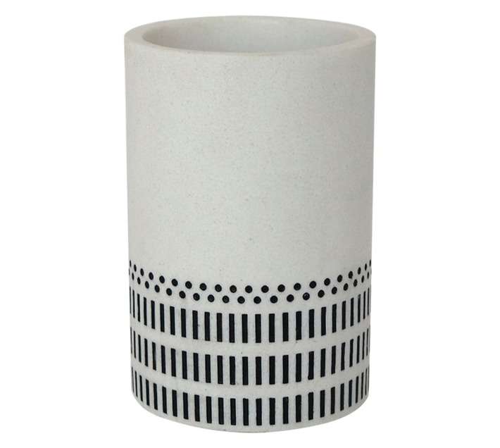 Lusso Toothbrush Tumbler - White (72 x 100 x 105mm)