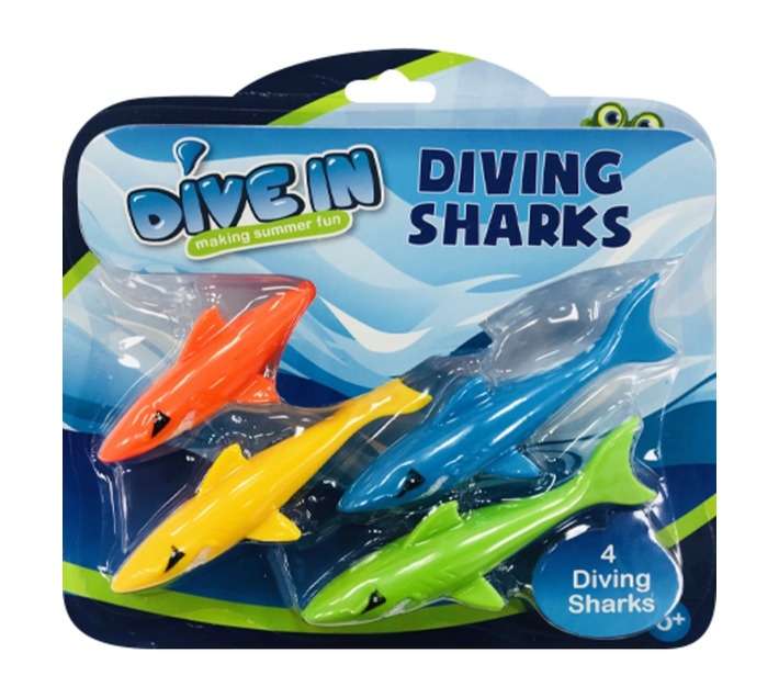 4 x Diving Sharks - Assorted