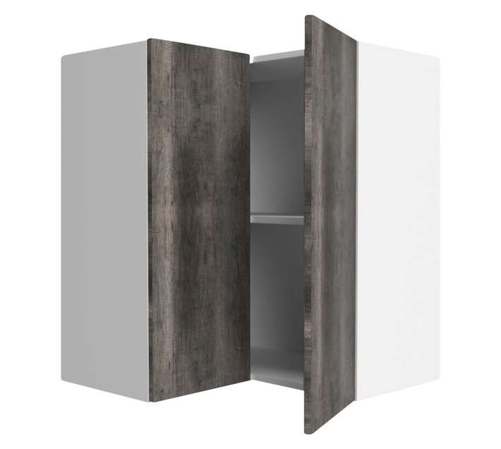 Home and Kitchen Melamine Top Corner Cabinet Unit - Monument Oak (600 x 300 x 720mm)