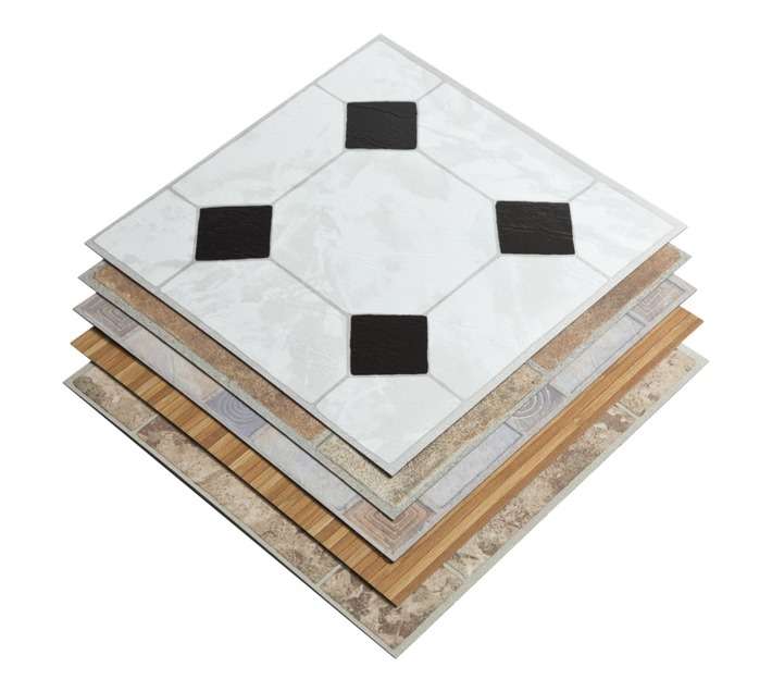 Multi-Flor Design Tile 2221 Self-Stick Vinyl Tiles - Black (300 x 300mm)