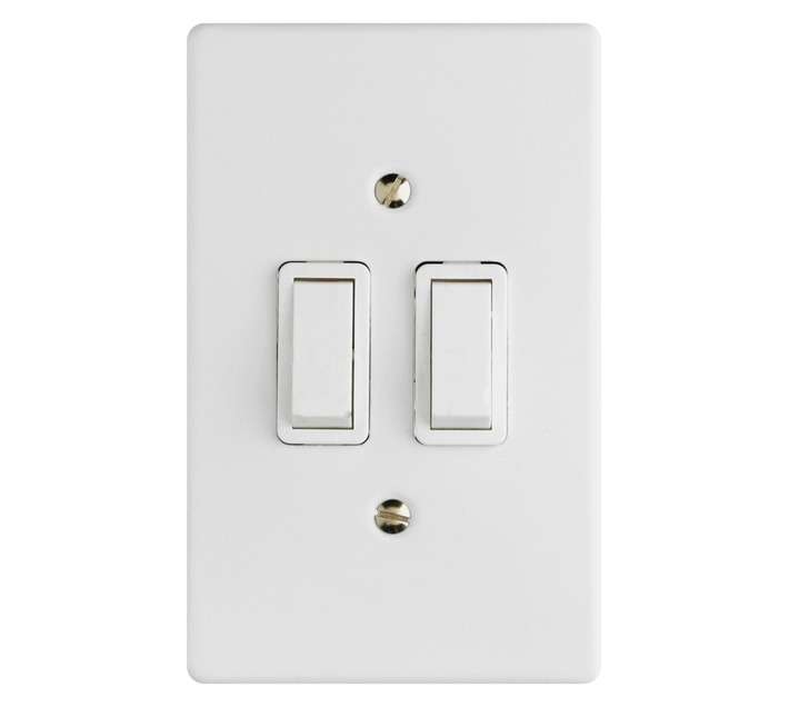 Crabtree 2-Lever 1-Way Complete Switch (4x2)