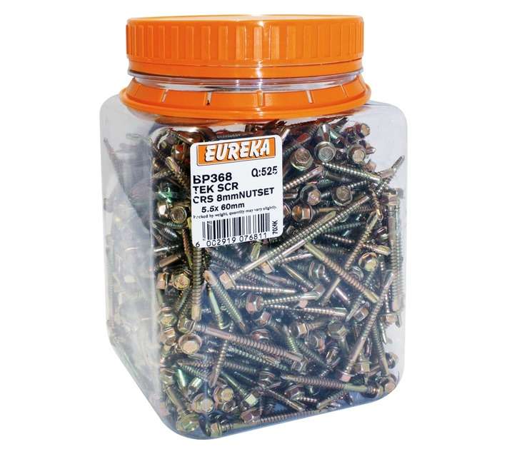 Eureka 5.5 x 60mm Tex Screw Hex Coarse (525 Pack)