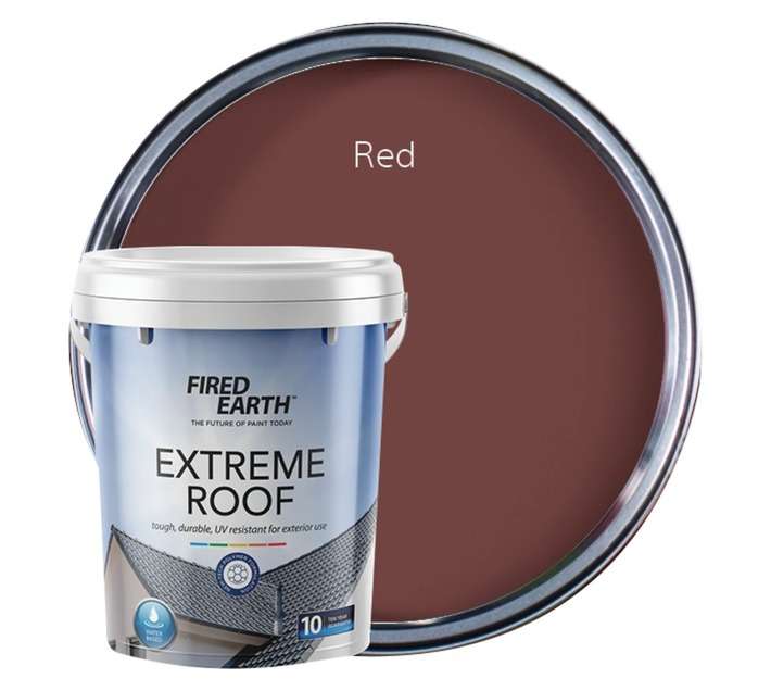 Fired Earth Extreme Roof Acrylic - Red (20L)