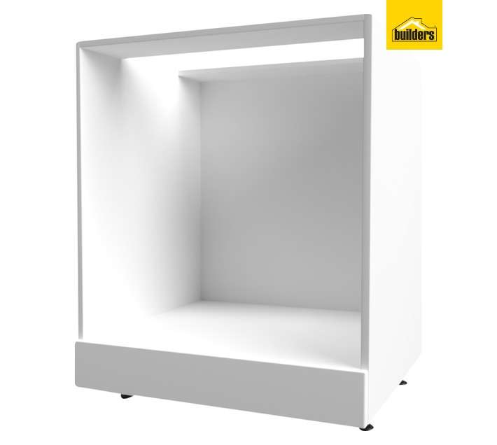 Home and Kitchen Base Unit Wrap Under Counter Oven Cabinet - Alpine White (600mm)