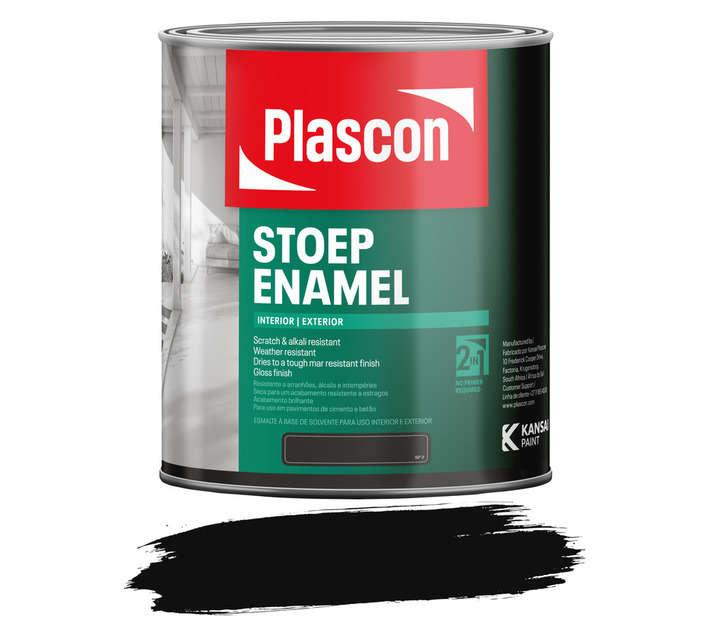 Plascon Stoep Enamel - Black (1L)