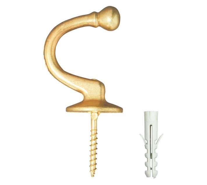 Eureka Brass Plated Swag Hook and Plug
