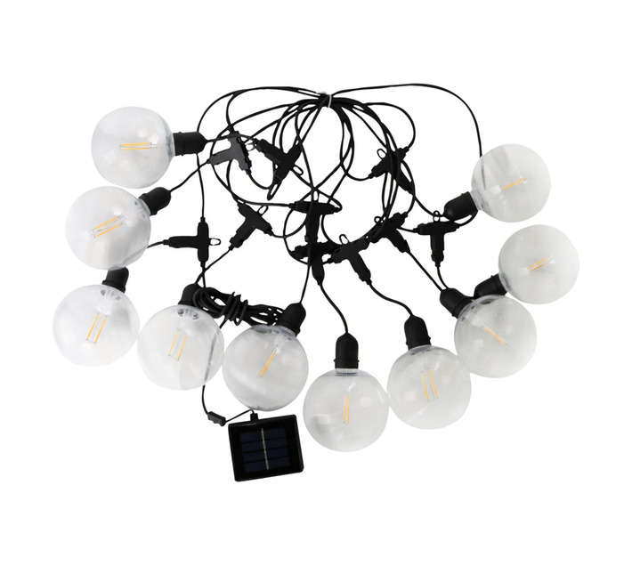 Design House Solar LED BIG Globe String Light - Black