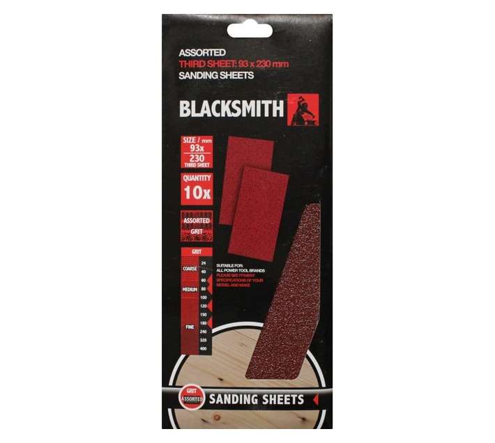 Blacksmith 1/3 Aluoxide All Third Sheet Sanders Sand Paper Sheet 240 Grit