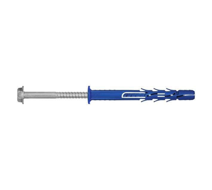 Rawlplug 4 x Frame Fixing Plugs and Hex Screws - Silver (9.8 x 120mm)
