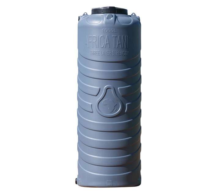 Africa Tanks Vertical Water Tank - Battleship Grey (1000L)