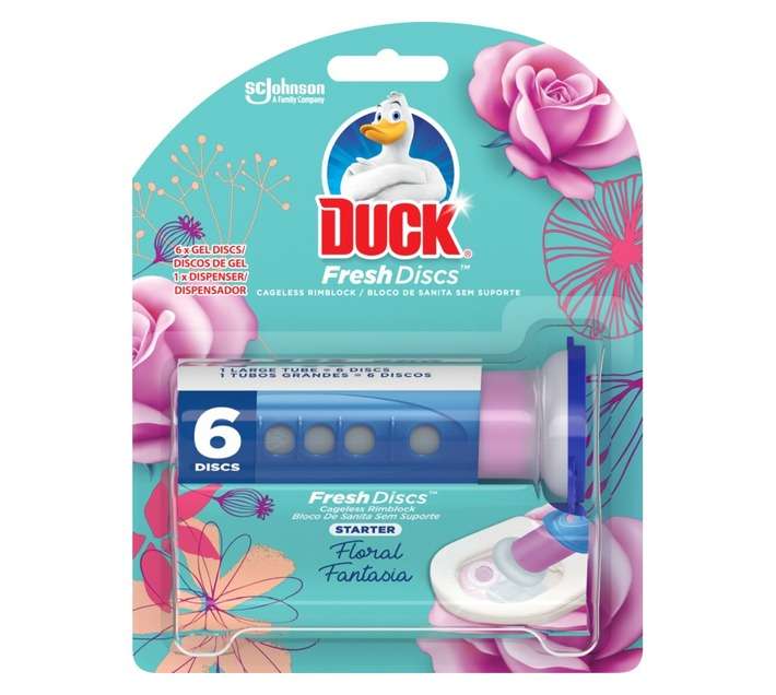 Duck Fresh Discs Toilet Cleaner with Dispenser - Floral Fantasia