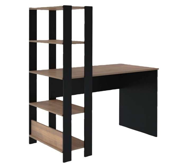 Click Furniture Match Desk - Black/Rustic (1200 x 630 x 1340mm)