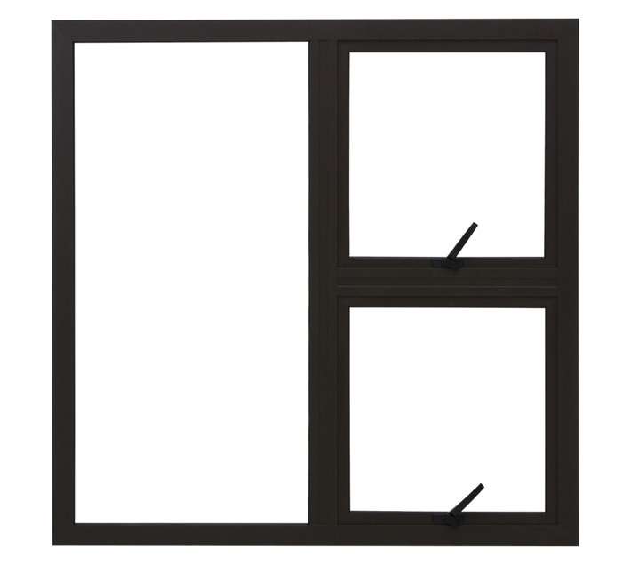 Prestige Top Hung 2v Aluminium Window - Bronze (1200 x 1200mm)