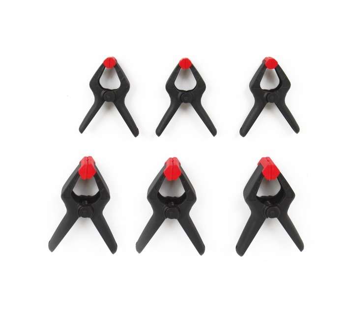 Mastercraft 6 x Plastic Clamps (3 x 1.3 x 3/4 inch)