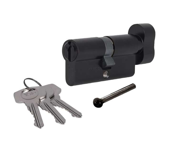 Yale Thumb Cylinder Door Lock - Black (64mm)