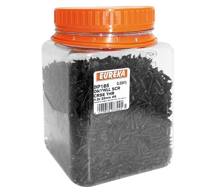 Eureka 3300 x Coarse Drywall Screws (4.2 x 25mm)