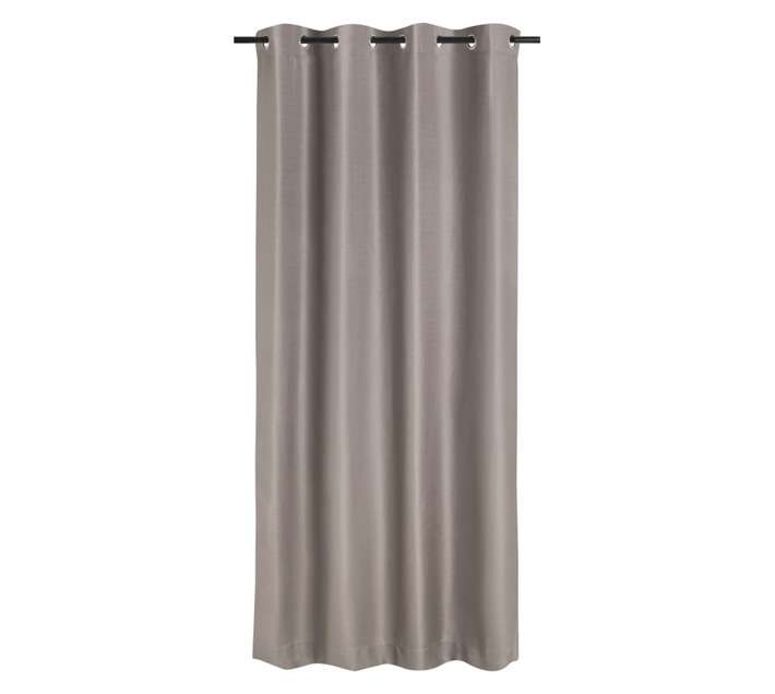 Design House Plain Weave Eyelet Curtain - Gun Metal (1400 x 2230mm)