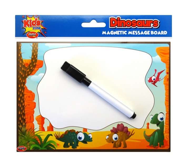 Crazy Crafts Kids Zone Dinosaurs Magnetic Message Board