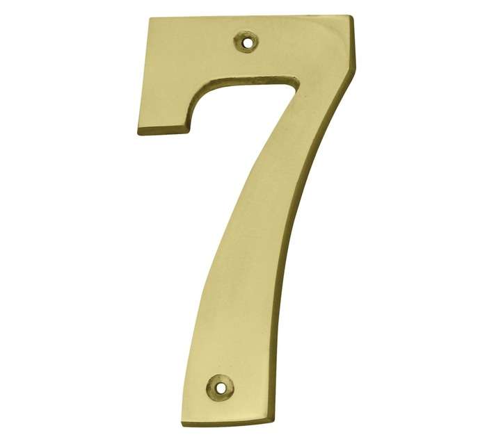 Euro Brass Numeral 7 - Brass (175mm)