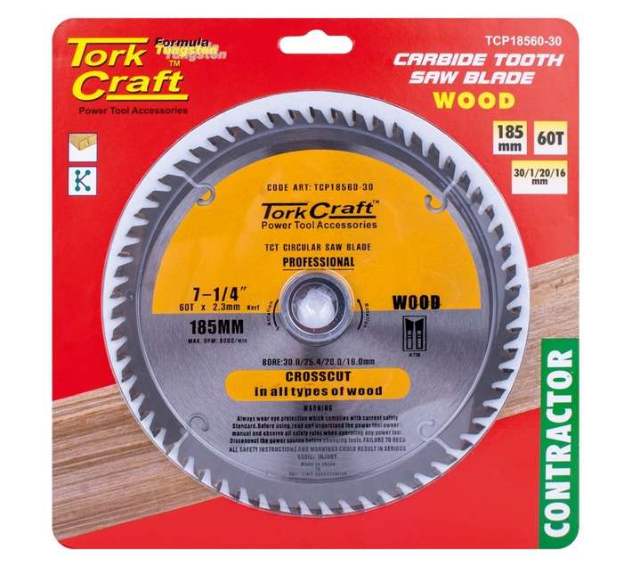 Tork Craft TCP18560-30 Contractor Circular Saw Blade (185mm)