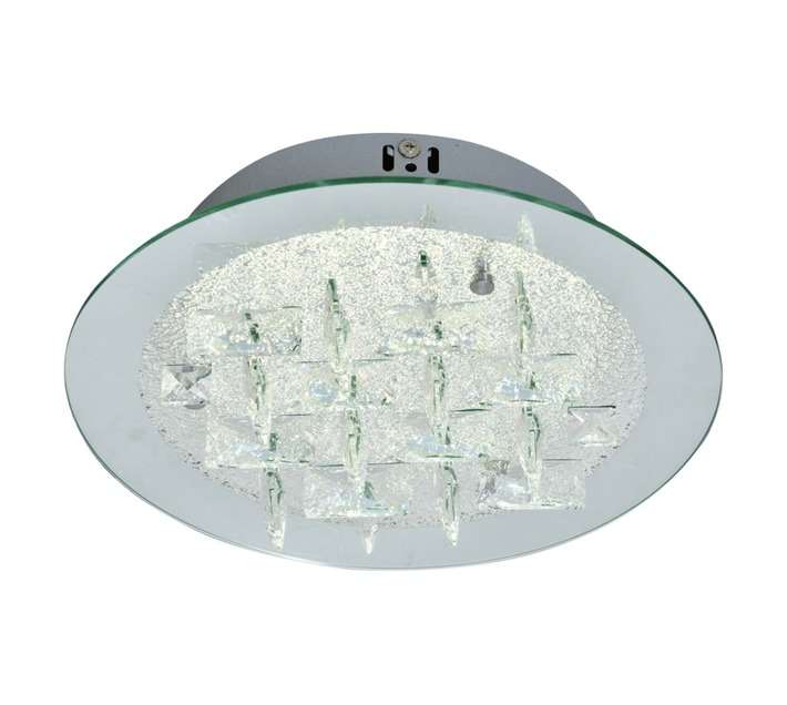 Radiant Round Crystal LED Ceiling Light - Silver/Grey (400mm)