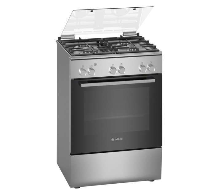 Bosch 4 Gas Burner Stove (600 x 600 x 850mm) Black/Silver HGA120E50Z