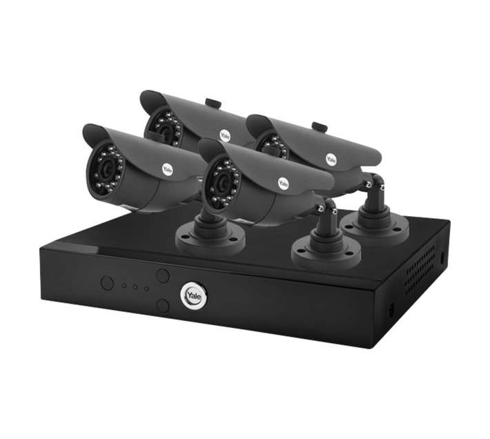 Yale YSA804A-1080P LTD 8 Channel DVR with 4 Camera's - Black