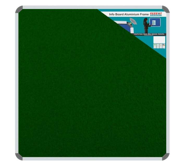 Parrot Products BD0744G Aluminium Frame Information Board - Green (1000 x 1000mm)