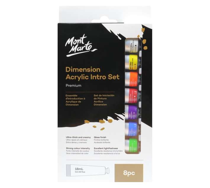 Mont Marte 8 Piece Acrylic Intro Paint Set (18ml)