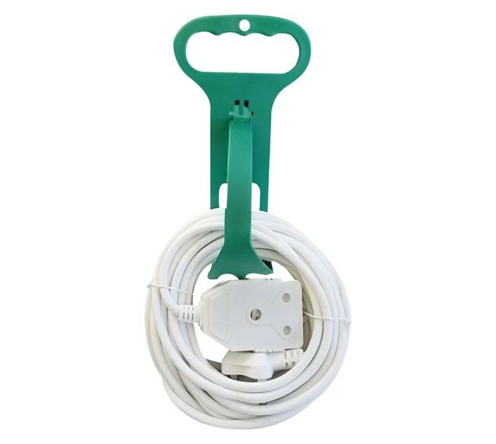 10A Double Janus Extension Lead - White (5000mm)
